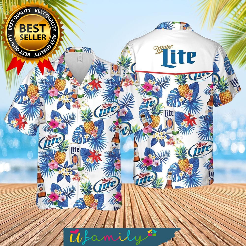 Miller Lite Beer Street Style All Over Print Hawaii Shirts Men