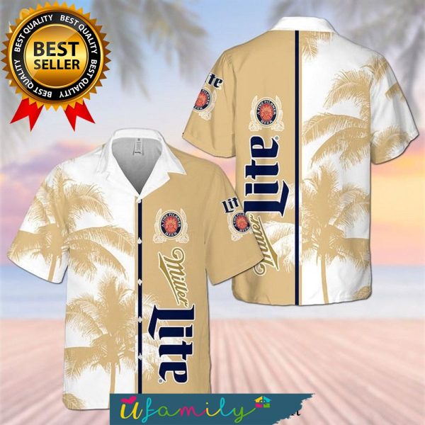 Miller Lite Palm Tree Cool Version Full Print Hawaii Shirts Men
