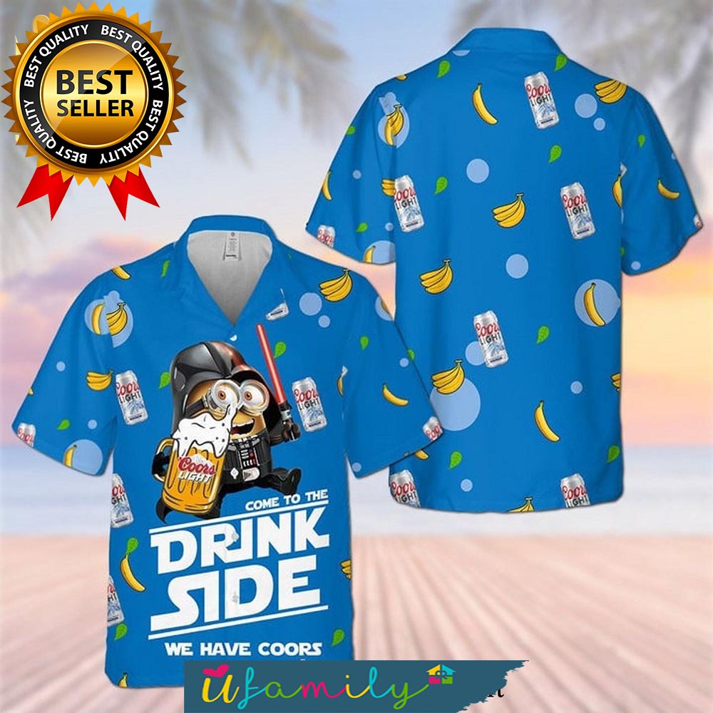 Minion Come To Drink Side We Have Coors Light Full Print Hawaii Shirts Men