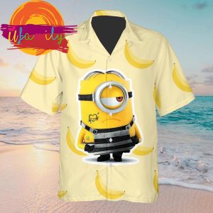 Minions Cartoon Tropical Hawaiian Summer Shirt 2 44 11zon
