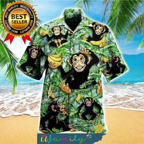 Monkey Loves Banana Amazing Outfit Hawaii Shirts Men