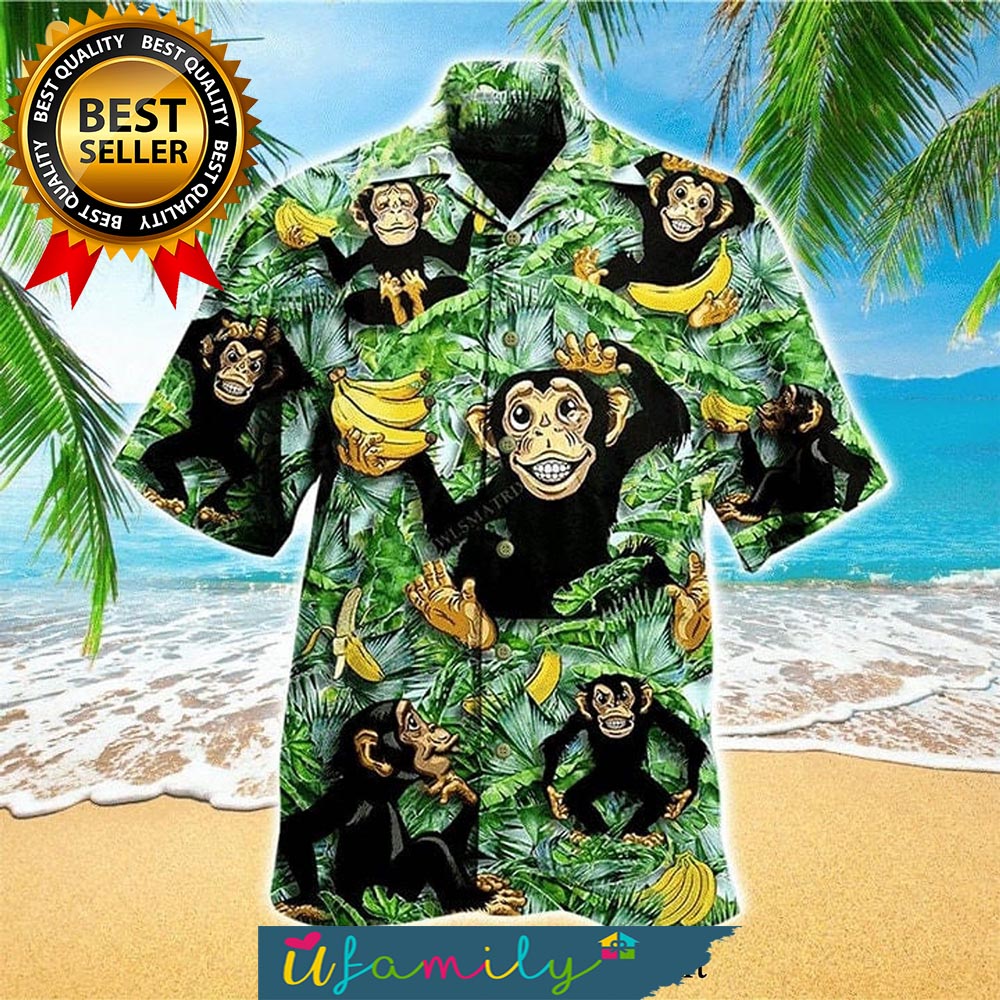Monkey Loves Banana Amazing Outfit Hawaii Shirts Men