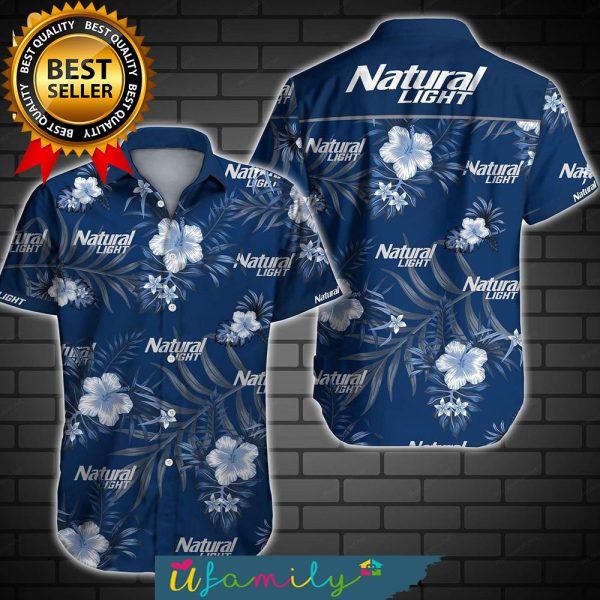 Natural Light Beer Street Style Hawaiian Shirt For Men