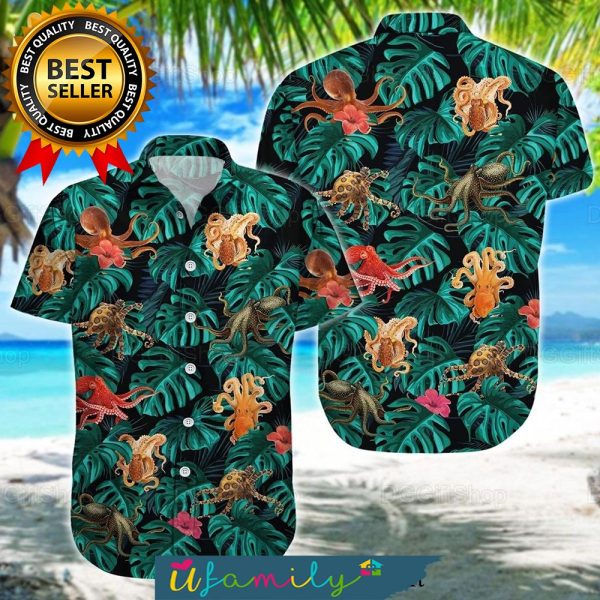 Octopus New Fashion Full Printed Hawaiian Shirt For Men