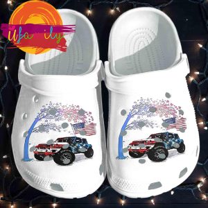 Offroader American Flag Tree Crocs Shoes For Halloween