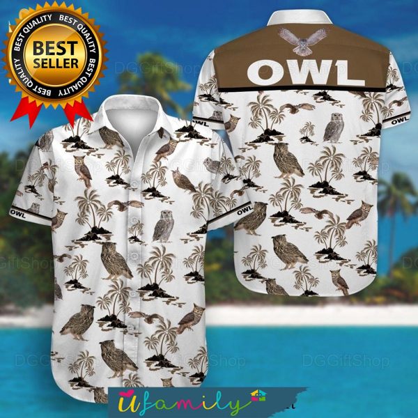 Owl Hawaiian Set Hawaiian Shirt For Men