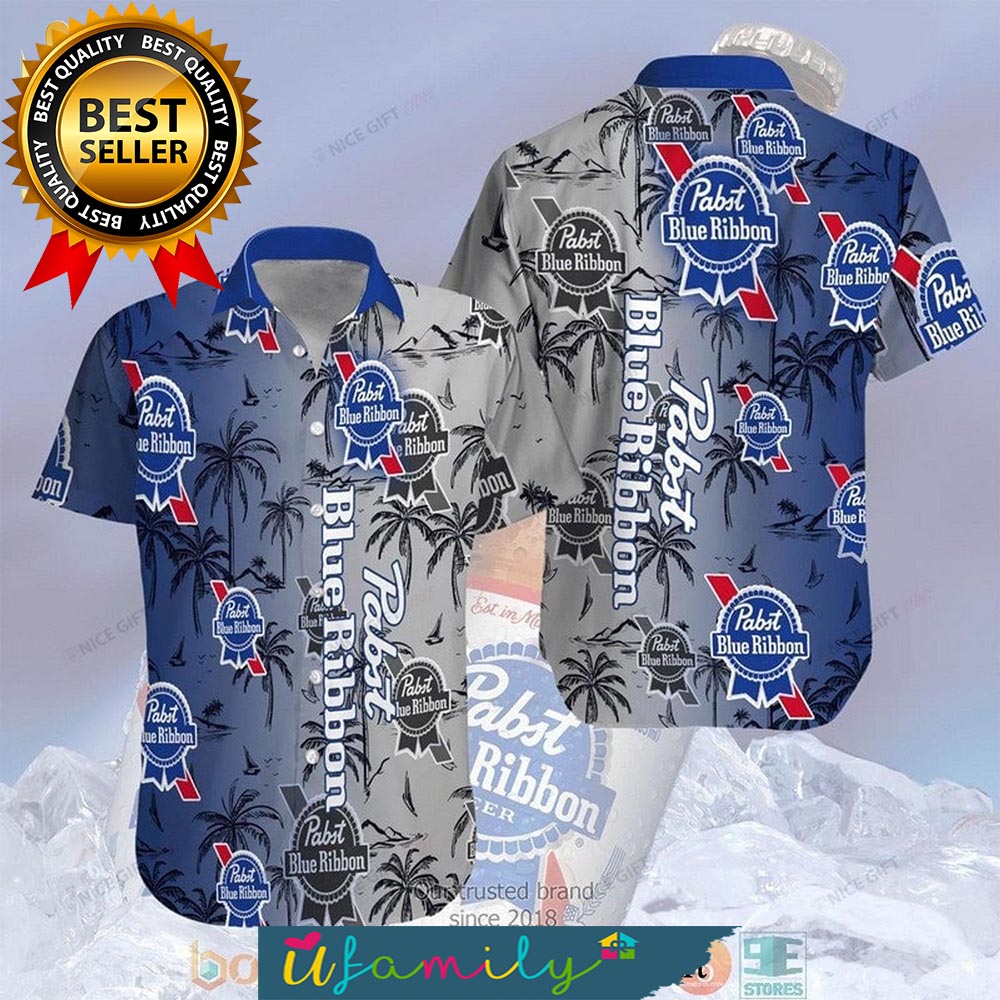 Pabst Blue Ribbon Combo Full Printing Hawaiian Shirt For Men