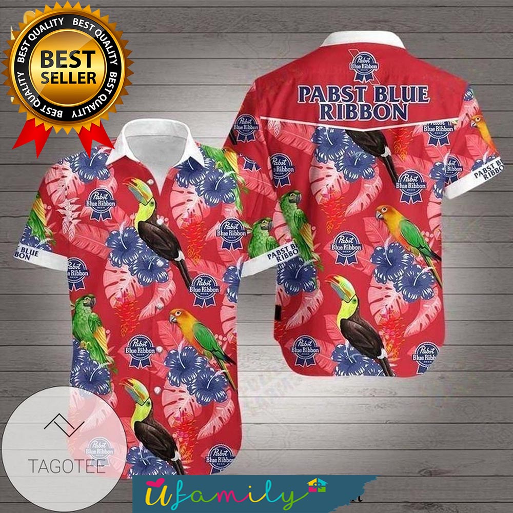 Pabst Blue Ribbon Full Printed Hawaiian Shirt For Men