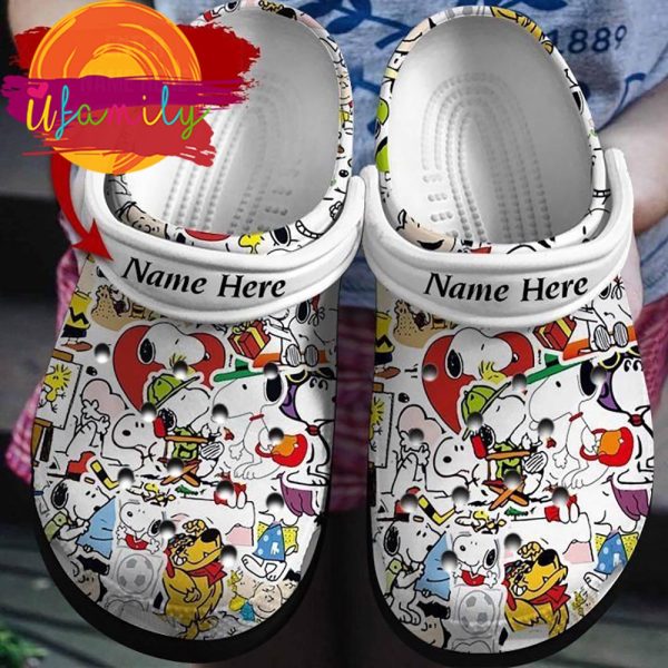 Personalized Crazy About Snoopy Crocs Shoes