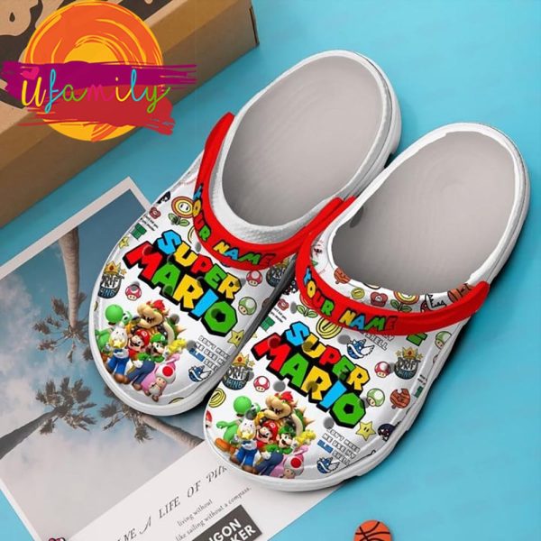 Personalized Name Super Mario Crocs Clogs Shoes