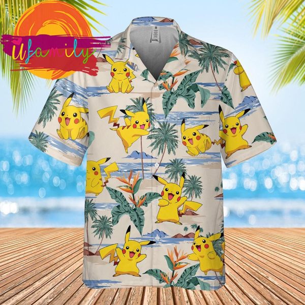 Pikachu Summer Vacation Funny Hawaiian Shirt
