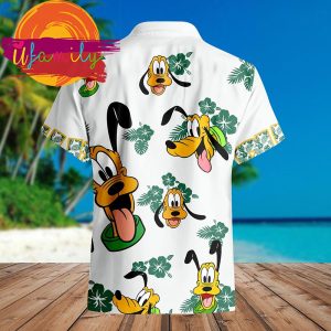 Pluto Dog Hibiscus Disney Magic Kingdom Funny Hawaiian Shirt 3