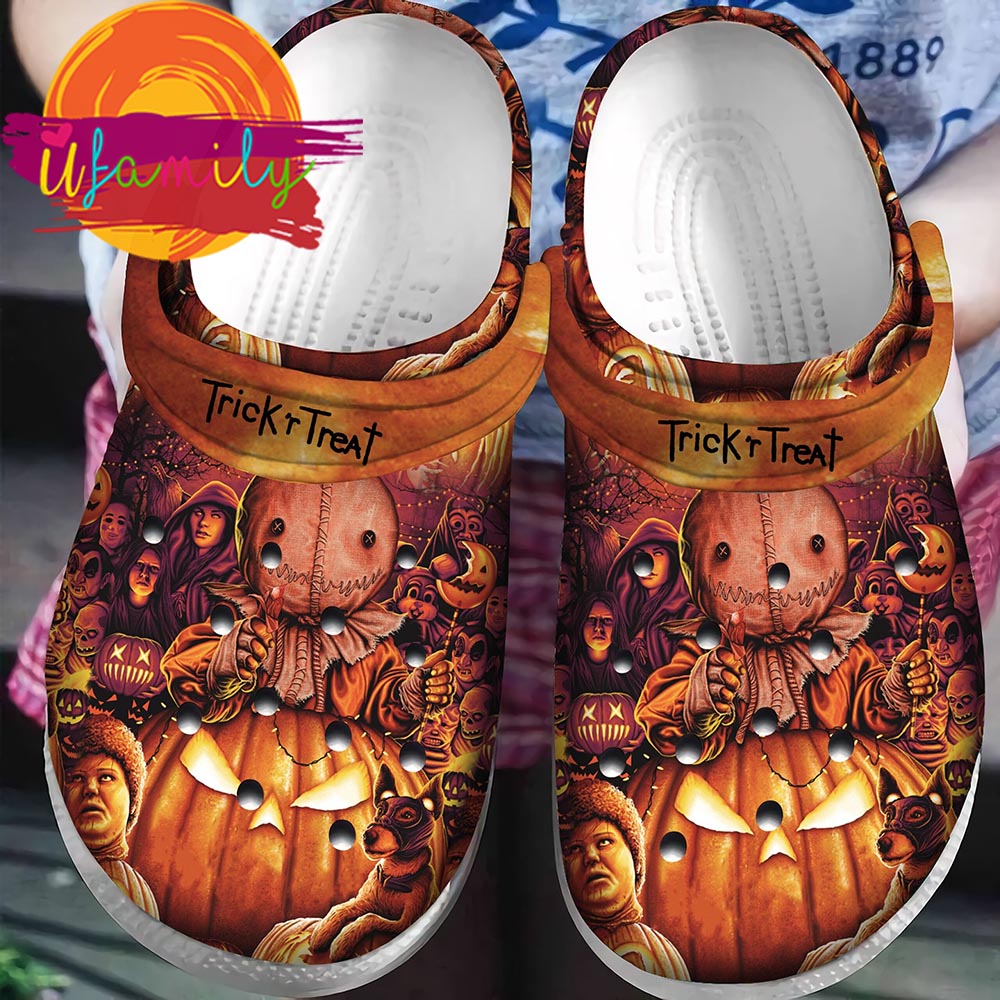 Pumpkin Trick And Treat Sam Horror Movies Halloween Crocs Classic Clogs Shoes