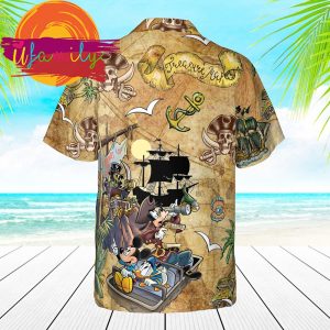 Retro Pirated Of The Caribbean Mickey And Friends Funny Hawaiian Shirt 3