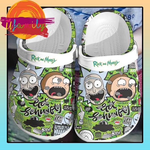 Rick And Morty Cute Funny Cartoon Movie Character Crocs Shoes