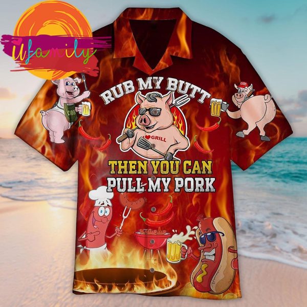 Rub My Meat Before Stick It In Funny Hawaiian Shirt