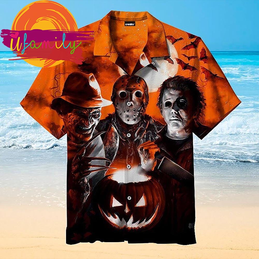 Sceaming Funny Halloween Hawaiian Shirt