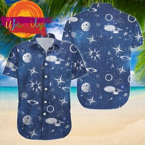 Spaceship Trek Starships Beach Men Hawaiian Shirt 1