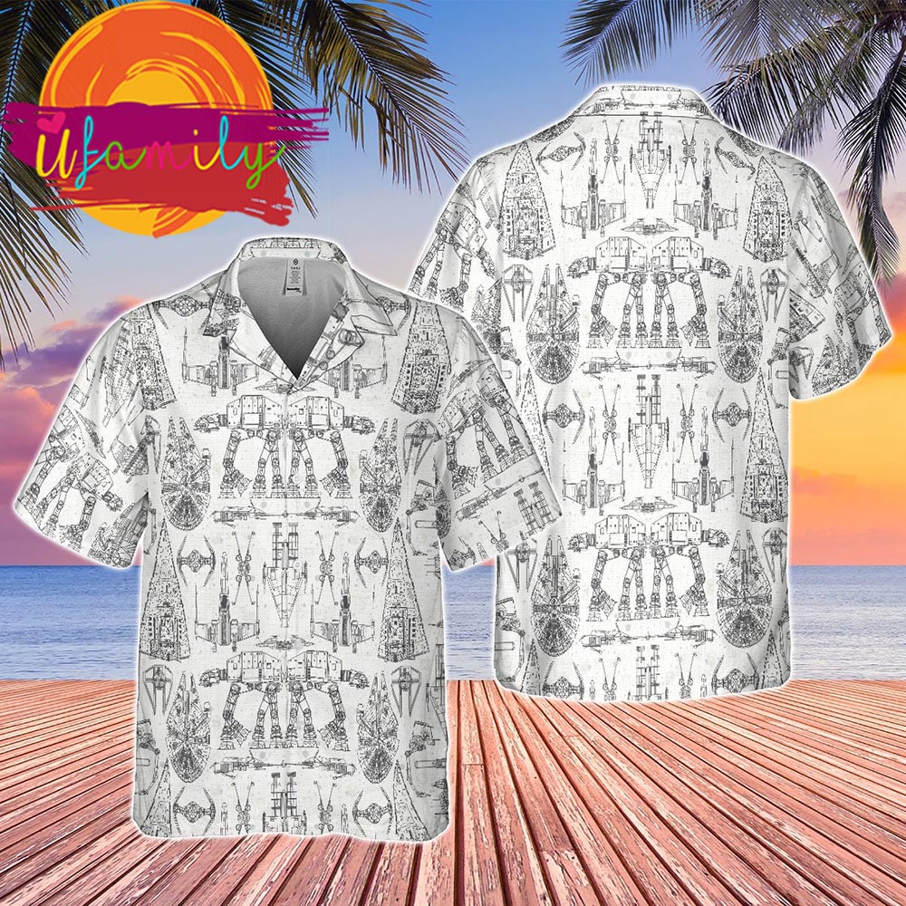 Star Wars Hawaiian Spaceship Summer Men Hawaiian Shirt