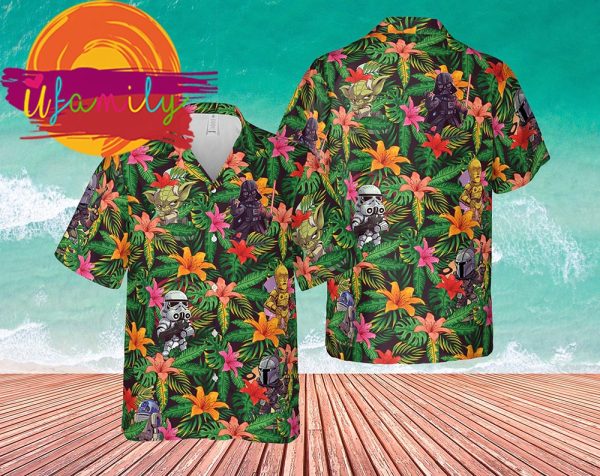 StarWars Disney Tropical Button Men Hawaiian Shirt