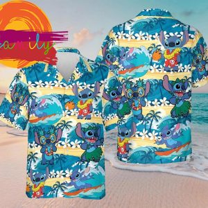 Stitch Disney Tropical Summer Men Hawaiian Shirt 1