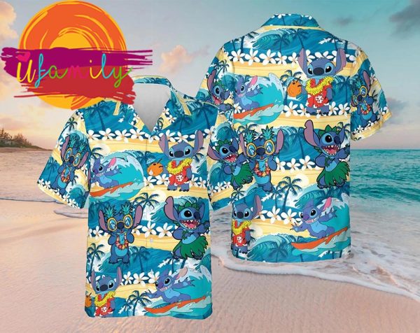 Stitch Disney Tropical Summer Men Hawaiian Shirt
