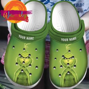 The Grinch Christmas Custom Name Crocs Clog Shoes For Fans