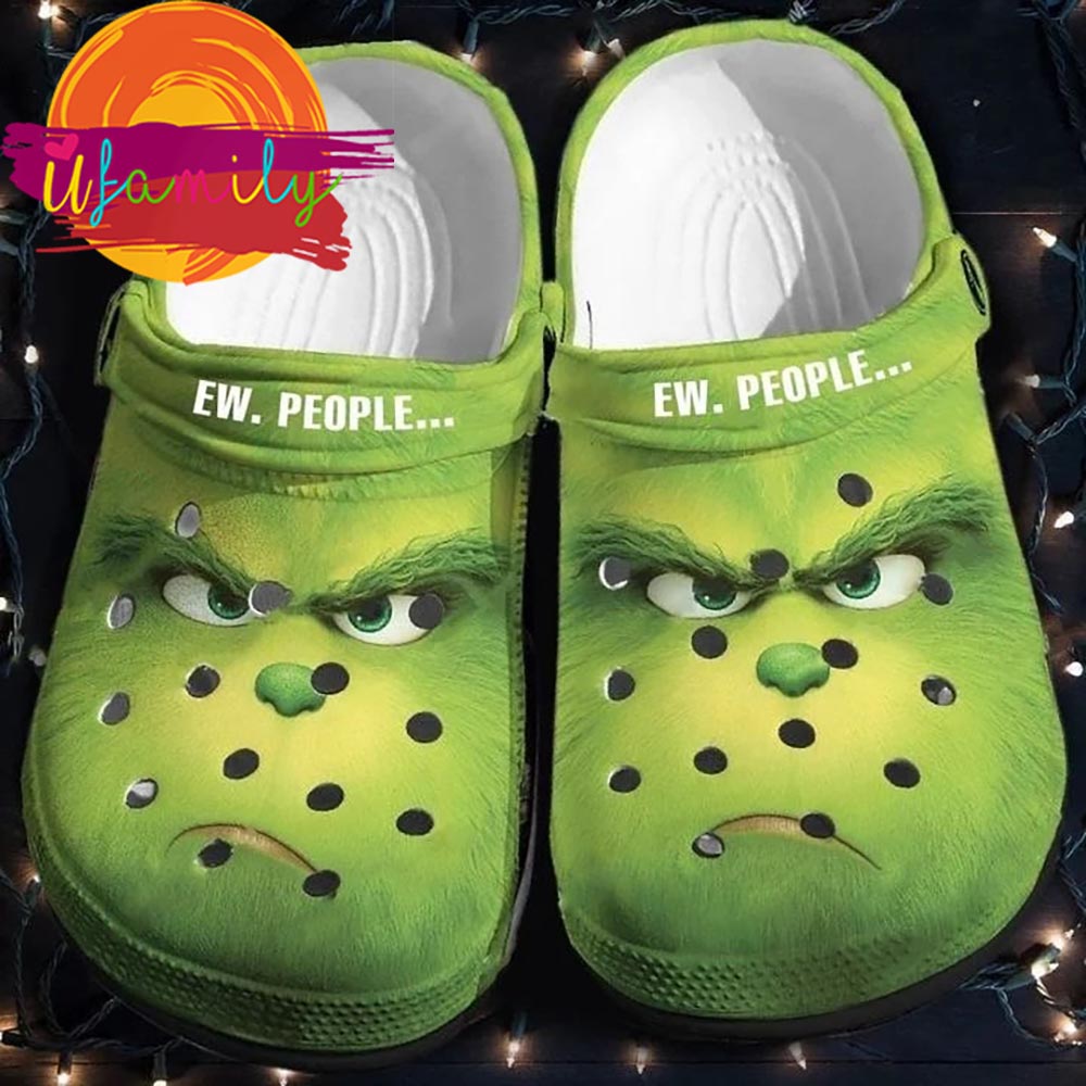 The Grinch Face Angry Grinchmas Ew People Christmas Crocs Crocband Shoes