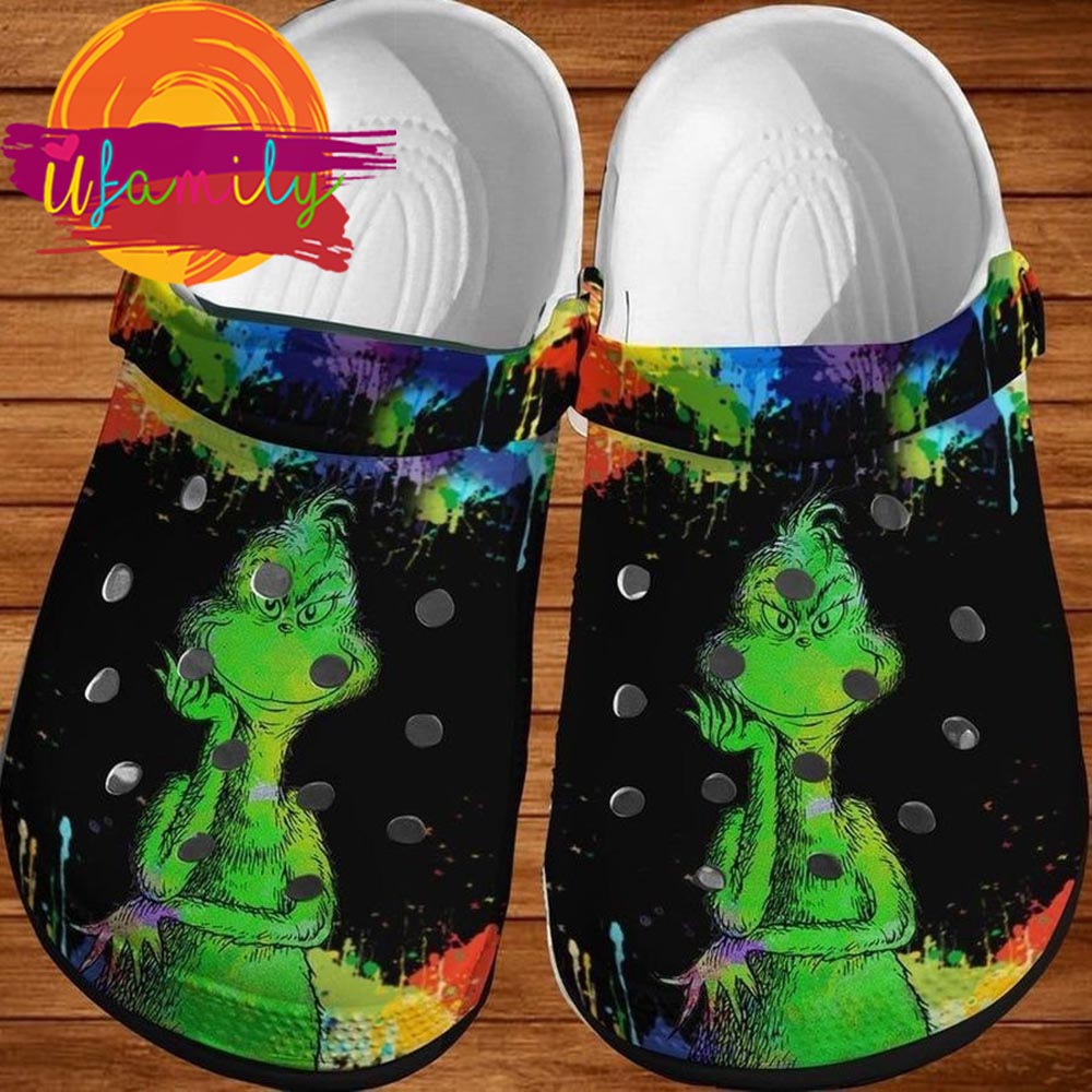 The Grinch Face Color Funny Christmas Crocs Crocband Shoes