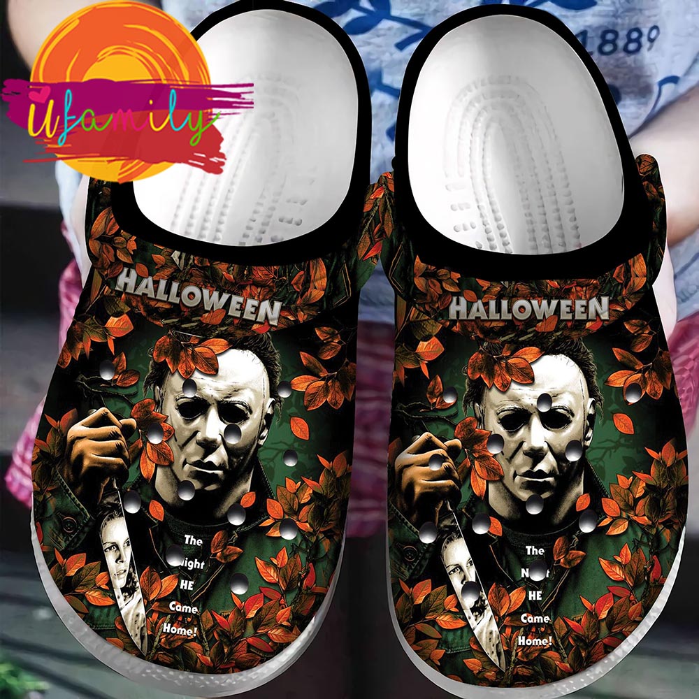 The Night He Come Home Michael Myers Horror Movie Halloween Crocs