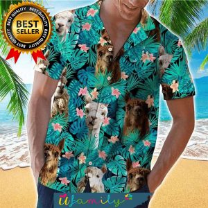 Tropical Pattern New Outfit Full Printed Llama Hawaiian Shirt