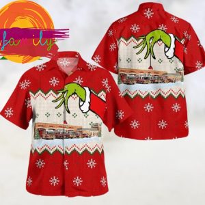 Unisex Christmas Grinch Merry Xmas Santa Claus Hawaiian Shirt