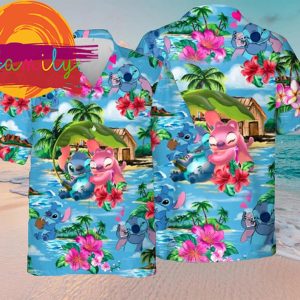 Women Stitch Disney Tropical Cool Hawaiian Shirt 1