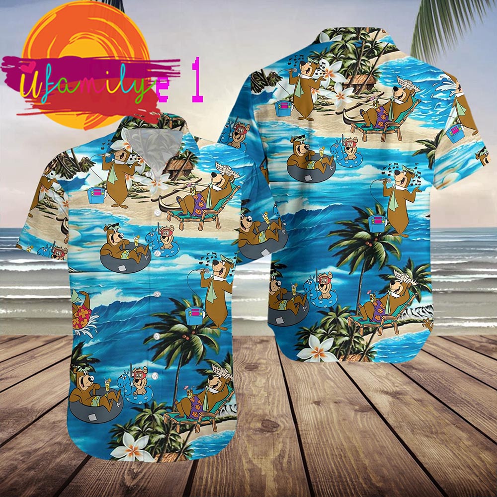 Yogi Bear Pirates Of Caribbean And Friends Holiday Cool Hawaiian Shirt