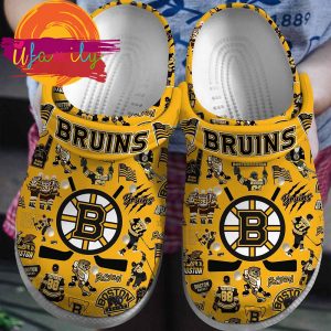 Boston Bruins NHL Ice Hockey Sport Crocs Crocband Clogs Shoes 1
