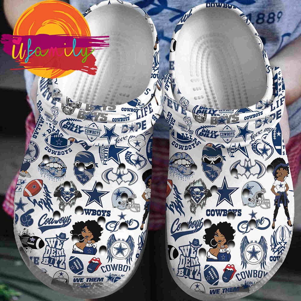 Dallas Cowboys NFL Crocs Crocband Clogs Shoes