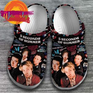 Footwearmerch 5 Seconds of Summer Band Music Crocs Crocband Clogs Shoes Comfortable For Men Women and Kids Footwearmerch 2 2 11zon