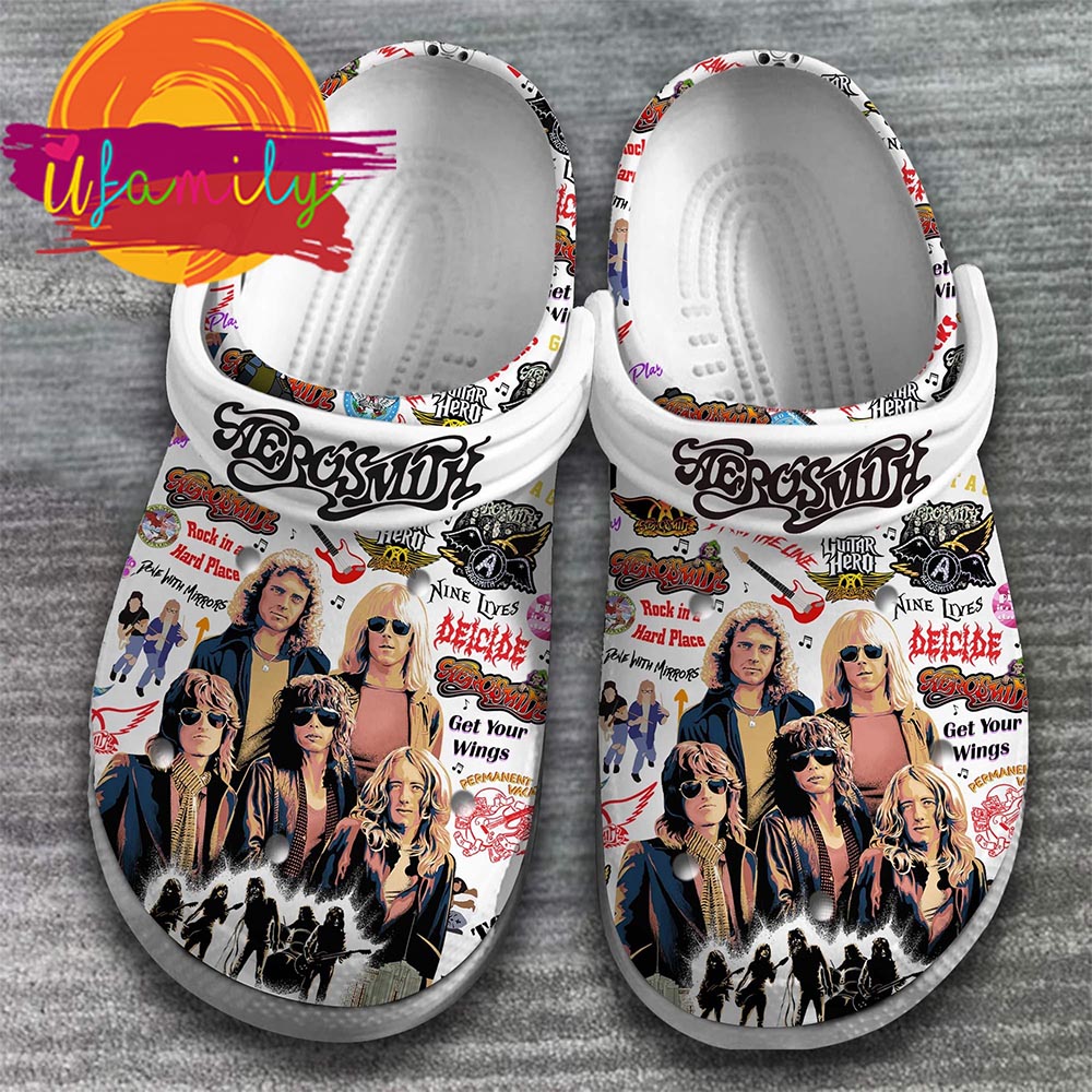 Aerosmith Band Music Crocs Crocband Clogs Shoes