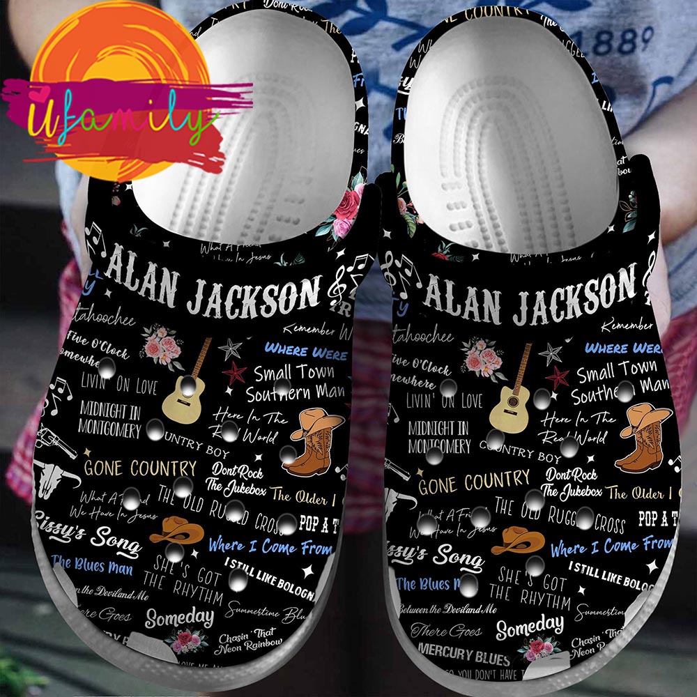 Alan Jackson Singer Music Crocs Crocband Clogs Shoes