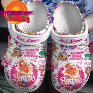 Footwearmerch Barbie Cartoon Crocs Crocband Clogs Shoes Custom Name For Men Women and Kids Footwearmerch 1 20 11zon