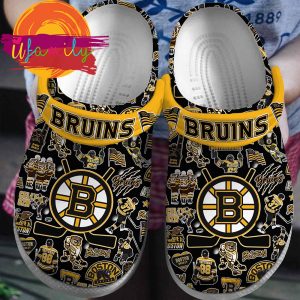 Footwearmerch Boston Bruins NHL Ice hockey Sport Crocs Crocband Clogs Shoes Comfortable For Men Women and Kids Footwearmerch 1 38 11zon