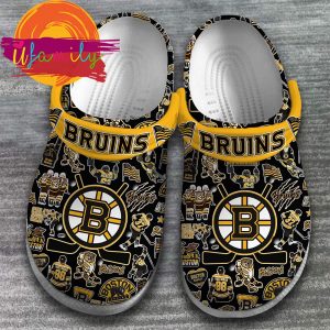 Footwearmerch Boston Bruins NHL Ice hockey Sport Crocs Crocband Clogs Shoes Comfortable For Men Women and Kids Footwearmerch 2 39 11zon