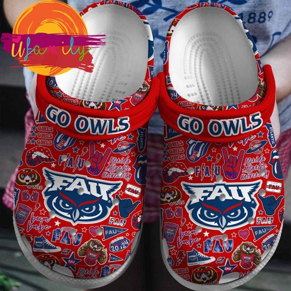 Florida Atlantic Owls NCAA Sport Crocs Crocband Clogs Shoes