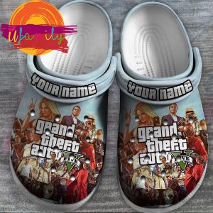Footwearmerch Grand Thef Auto 5 Game Crocs Crocband Clogs Shoes Comfortable For Men Women and Kids Footwearmerch 2 43 11zon