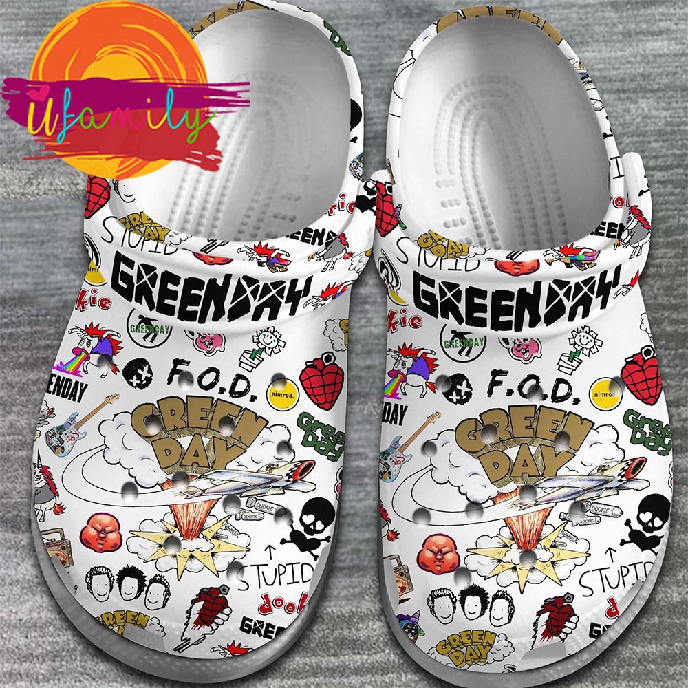 Green Day Band Music Crocs Crocband Clogs Shoes