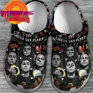 Footwearmerch Greta Van Fleet Band Music Crocs Crocband Clogs Shoes Comfortable For Men Women and Kids Footwearmerch 2