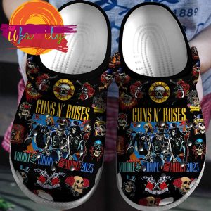 Footwearmerch Guns N Rose Music Band Crocs Crocband Clogs Shoes Comfortable For Men Women and Kids Footwearmerch 1