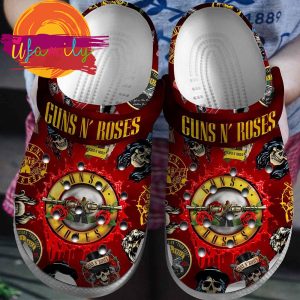 Footwearmerch Guns N Rose Music Band Crocs Crocband Clogs Shoes Comfortable For Men Women and Kids Footwearmerch 1 50 11zon