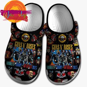 Footwearmerch Guns N Rose Music Band Crocs Crocband Clogs Shoes Comfortable For Men Women and Kids Footwearmerch 2