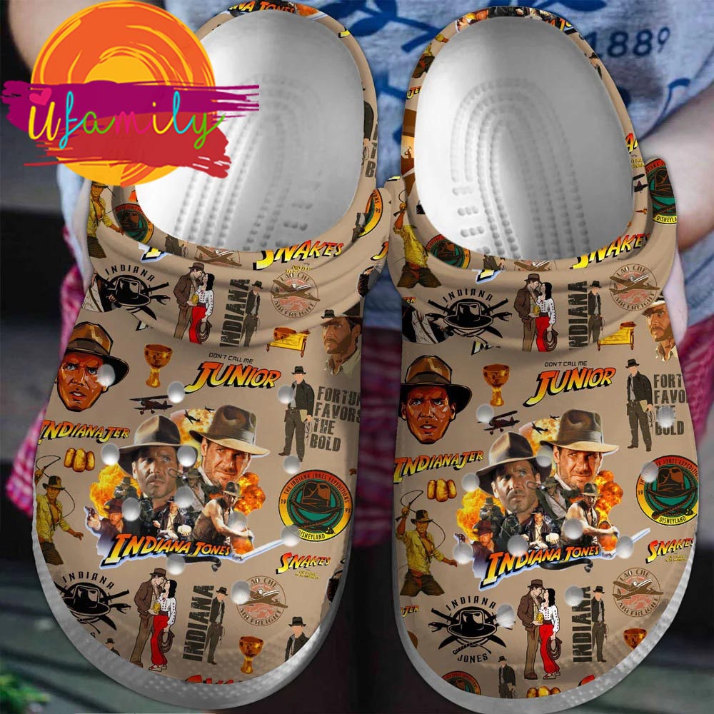Indiana Jones Movie Crocs Crocband Clogs Shoes